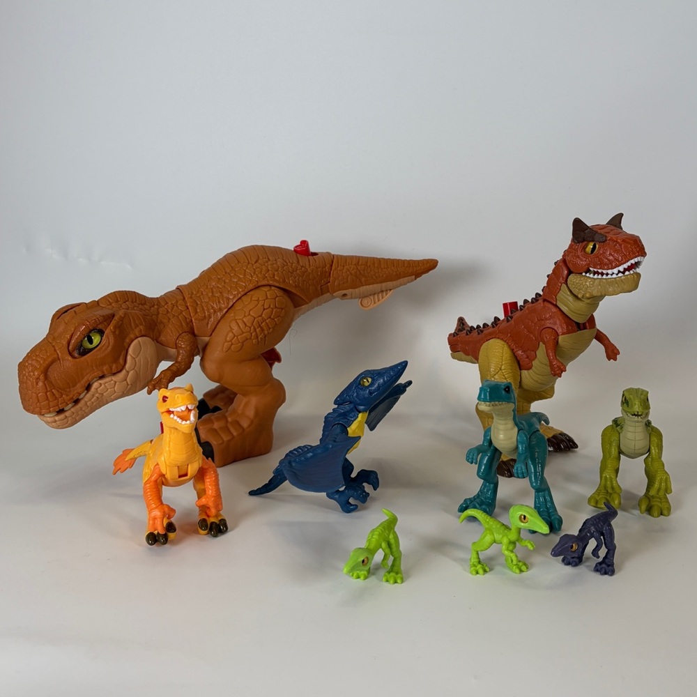 Imaginext Jurassic World Lot of Plastic Dinosaurs Thrashin Action Trex‎